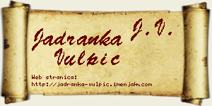 Jadranka Vulpić vizit kartica
